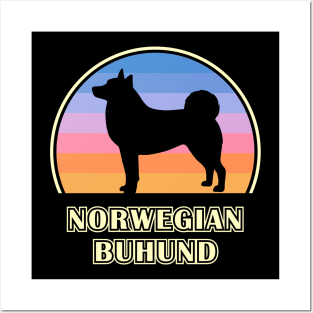 Norwegian Buhund Vintage Sunset Dog Posters and Art